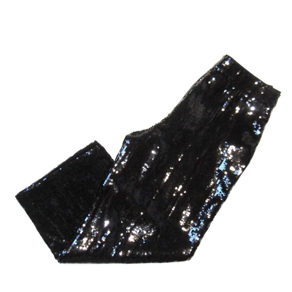 NWT Theory Relax Straight Ankle Crop in Black Allover Sequin Pants 2 $395 - Picture 10 of 11